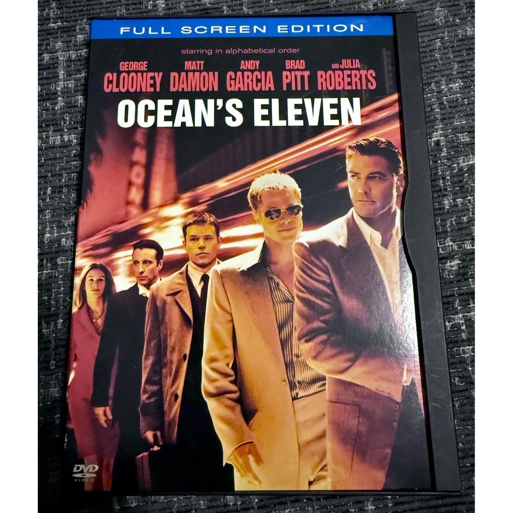 Warner Bros Ocean's Eleven DVD Excellent Full Screen Heist